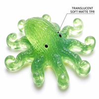 Magnifiques jouets Mochi souples et mignons en TPR transparent, animaux marins anti-stress, jouet Mochi coloré pour capsule de 2,5 pouces