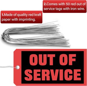 ป้ายแจ้งเตือนสถานะ<span class=keywords><strong>เครื่อง</strong></span>จักรขาดการใช้งาน ป้ายสีแดงพร้อมสายไฟสำหรับการตรวจสอบและบำรุงรักษาอุปกรณ์เครื่องจักร - Product Image 2