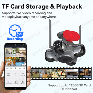 New 20MP không dây ngoài trời cctv camera an ninh với loa tầm nhìn ban đêm cho nhà thông minh 4-ống Kính 4-màn hình PTZ Hệ thống camera - Product Image 4