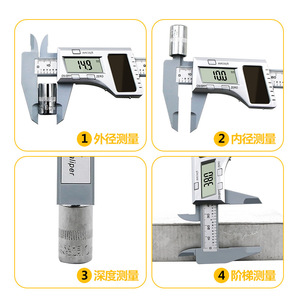 Calibrador <span class=keywords><strong>Digital</strong></span> Solar <span class=keywords><strong>de</strong></span> 150 mm/6 Pulgadas, Calibrador <span class=keywords><strong>Digital</strong></span> <span class=keywords><strong>de</strong></span> <span class=keywords><strong>Fibra</strong></span> <span class=keywords><strong>de</strong></span> Plástico Solar - Product Image 6
