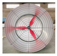 Ventilateur d'échappement de cône d'usine professionnel lame en plastique rouge volets entraînés par courroie ventilateur de cône bon prix