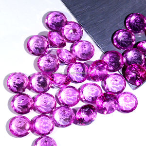 Qualità del <span class=keywords><strong>colore</strong></span> al Neon 3A <span class=keywords><strong>pietra</strong></span> naturale forma rotonda 2.0mm ~ 7.0mm di gemma sfusa per creare gioielli <span class=keywords><strong>topazio</strong></span> rosa - Product Image 2