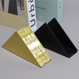 Thép không gỉ tam giác đứng giấy khăn chủ nhà hàng khách sạn Kim Loại mô Ghế hội đồng quản trị giấy khăn Clip - Product Image 2