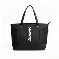 Sac fourre-tout imperméable personnalisé LAMGOYI pour femmes, sac de sport en toile, sac à bandoulière, sac de shopping avec poche zippée, multi-poches, voyage, plage