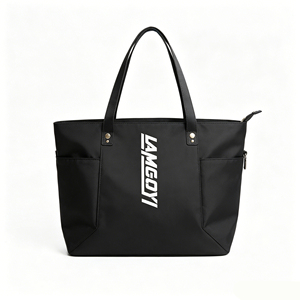 Sac fourre-tout imperméable personnalisé LAMGOYI pour femmes, sac de sport en toile, sac à bandoulière, sac de shopping avec poche zippée, multi-poches, voyage, plage - Product Image 1