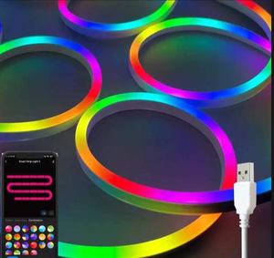 IP65 Waterproof 10x10mm LED <b>Neon</b> <b>Flex</b> 24V Cuttable Silicone Light Strip 2700K-6000K Color Temp CRI 80 for Commercial Lighting - Product Image 4