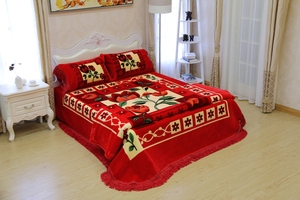 100% polyester 3.3kg ensemble 3 pièces style moyen-orient matin étoile hiver raschon couvertures ensemble - Product Image 2