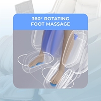 Fauteuil de massage corps entier à points de pression, zéro gravité, extra large, avec modes de chauffage lombaire et mollets, et compression d'air