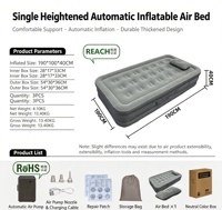 Matelas Gonflable Moderne VOSSER avec Pompe Intégrée, 18 Pouces, Auto-Gonflant en 3 Minutes, Portable, Taille Queen pour le Camping et la Maison