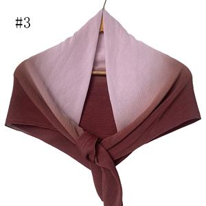 Nouveau style – Foulard carré plissé dégradé en polyester, multifonctionnel, pour femme, protection solaire <span class=keywords><strong>F753</strong></span> - Product Image 3