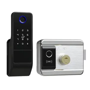 Top Quality Electronic Smart Password Fingerprint Door Lock Tuya Gate Entrance Electric Biometric Lock