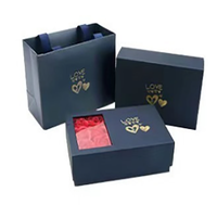 Coffret à bijoux pour la Saint-Valentin, boîte cadeau avec rose éternelle, collier avec fleur éternelle, coffret à bijoux haut de gamme, emballage de luxe
