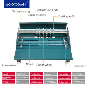 P460เครื่องพับกระดาษตั้งโต๊ะ A3ไฟฟ้าอเนกประสงค์เครื่องพับกระดาษอุปกรณ์อัตโนมัติส่วนประกอบเหล็กใหม่ที่ใช้ - Product Image 4
