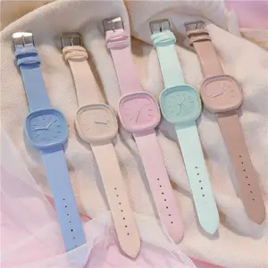 Hot sell color sugar cube watch fashion ins style men /women watch
