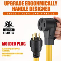 Cordon adaptateur pour générateur RV de 30 A à 50 A, prise mâle à verrouillage par torsion NEMA L5-30P vers NEMA 14-50R femelle, STW 10 AWG 1FT à usage intensif