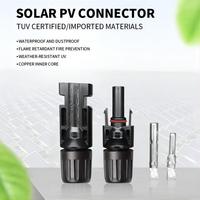 M 4 connecteurs de panneau solaire mâle femelle PV MC câble de câblage solaire avec connexions de fil de cuivre 2P boîtier PC énergie solaire
