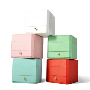 Boîte à bijoux en cuir PU, boîte à bijoux en cuir, étui à bijoux, boîte de rangement - Product Image 4