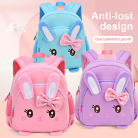 Sac à dos léger pour enfants, motif lapin de dessin animé, pour élèves de la 1ère à la 6ème année, sac à bandoulière mignon et pratique pour un usage quotidien