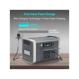 Estación de Energía Portátil UAPOW AP2000 de 2400W, Panel Solar de 200W, Entrada Dual (Batería/CA), 4 Puertos USB-C PD, Carga Rápida de 2000W, 2048Wh - Product Image 1