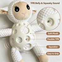Jouet pour chien en peluche et TPR en forme d'agneau, jouet interactif qui couine pour les chiens de petite et moyenne taille
