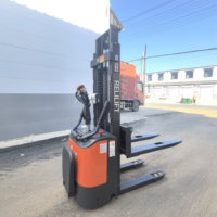 Nouveau transpalette électrique RELILIFT 1,5 tonne, chariot élévateur à mât bi-étagé, hauteur de levage 3m, benne basculante électrique manuelle pour restaurant