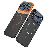 Casing Ponsel Lensa Magnetik Warna-Warni dengan Tekstur Kulit untuk Pengisian Daya Nirkabel untuk iPhone 17E 17 Pro Max Aksesoris Ponsel