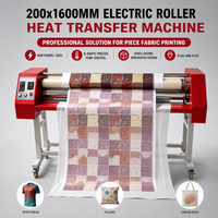 Máquina de sublimación industrial de rodillos con calefacción eléctrica de 200*1600mm, diseño compacto integrado para transferencia de piezas de tela al por mayor