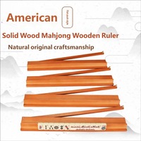 Règle ergonomique en bois ondulée de 17,5 pouces pour Mahjong, 2-en-1, poussoir de tuiles pour jeux de Mahjong américain et tri rapide des tuiles