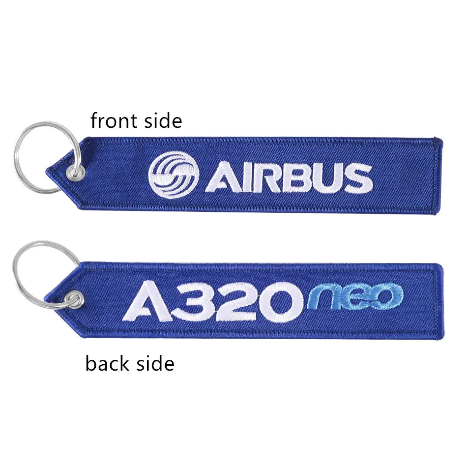 Atacado airbus <span class=keywords><strong>chaveiro</strong></span> de aviação a320, pingentes, bordado, aviador, presente de aviação, cordão para bolsa, zíper