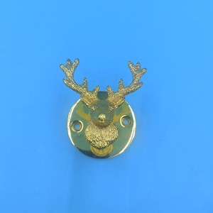 Zinc Alloy Deer Head <b>Cabinet</b> Handle Gold <b>Rustic</b> Furniture Hardware Accessory - Product Image 4