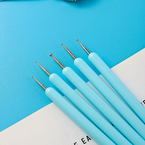 Lot de 5 stylos de nail art en silicone à double embout pour pointillage, sculpture, gravure creuse et gaufrage – Outils de manucure professionnels pour salon - Product Image 6