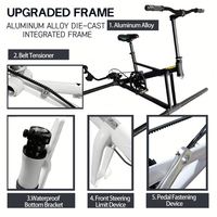 Vélo aquatique SUP à plancher plat, monoplace, cadre en aluminium avec plateforme flottante avant, faible résistance, pour complexe hôtelier, pliable, de Chine Lumark
