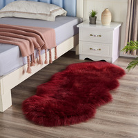 Tapis en fausse fourrure irrégulier, couleur unie dorée, forme originale, antidérapant, nettoyage facile, tapis de chambre, décoration intérieure