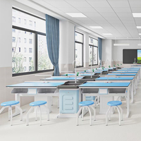 Table de laboratoire scolaire banc de travail de salle de classe de biologie banc de travail de bureau de laboratoire d'étudiant et chaise