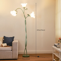 Eisenstil Stehlampe LED-Licht E27 Modern Retro Französisch Ländlich Wohnzimmer Schlafzimmer Ambiente Beliebte DIY Blumenlampe