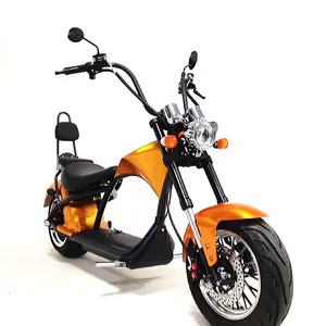 Sepeda motor skuter listrik Citycoco 2000w, skuter listrik pencincang langkah pintar M1 merah dengan baterai Lithium tempat duduk 20Ah