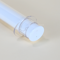 Seringue de sécurité en plastique avec pompe 10 ml, flacon cylindrique sans air pour injection cosmétique, emballage de sérum, emballage pour soins de la peau, PETG