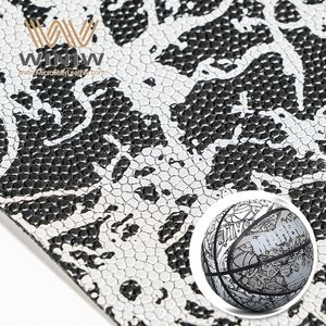 Kekuatan penuh gaya beragam pola serat mikro PU Vegan tahan air kain basket ramah lingkungan - Product Image 1