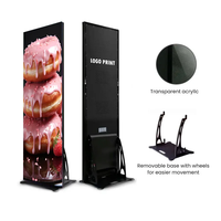 Écran publicitaire intelligent portable d'intérieur P2.5, affiche vidéo LED couleur, panneau d'affichage numérique haute résolution
