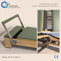 Machine de Pilates pliable en bois de chêne avec pieds en bois, équipement de fitness peu encombrant pour la maison et le studio