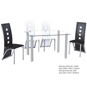 Table de travail pour salle <span class=keywords><strong>à</strong></span> manger, trépied noir, de 8mm, 4 unités, pour <span class=keywords><strong>restaurant</strong></span> - Product Image 4