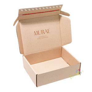 Scatola Postale in Cartone Ondulato Ecologico con Materiali Riciclati, Laminazione Opaca <span class=keywords><strong>e</strong></span> Corda Rossa Rinforzata per Imballaggio Cosmetico - Product Image 3