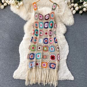 Nuovi arrivi <span class=keywords><strong>estivi</strong></span> personalizzati maglione lavorato a mano Vintage Vintage maglione senza maniche lavorato a maglia Boho uncinetto - Product Image 4