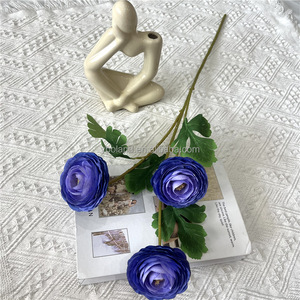 H277 Camélia goutte de rosée à trois têtes, Camélia brosse à cheveux, Composition florale pour réception de <span class=keywords><strong>mariage</strong></span>, Fleurs artificielles, Décoration intérieure - Product Image 5