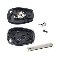 Hiton 3 boutons en alliage d'aluminium noir coque de clé étanche avec lame VAC102 Bettey pince pour DACIA DOKKER DUSTER LODGY