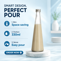 Silinder Makanan Kelas 250ml minuman botol sekrup topi bentuk persegi 500ml kapasitas untuk minuman dingin segar jus Tequila Brandy