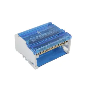 411 125A 500V Brass Busbar Distribution Connector box with Removable cover Terminal blocks
