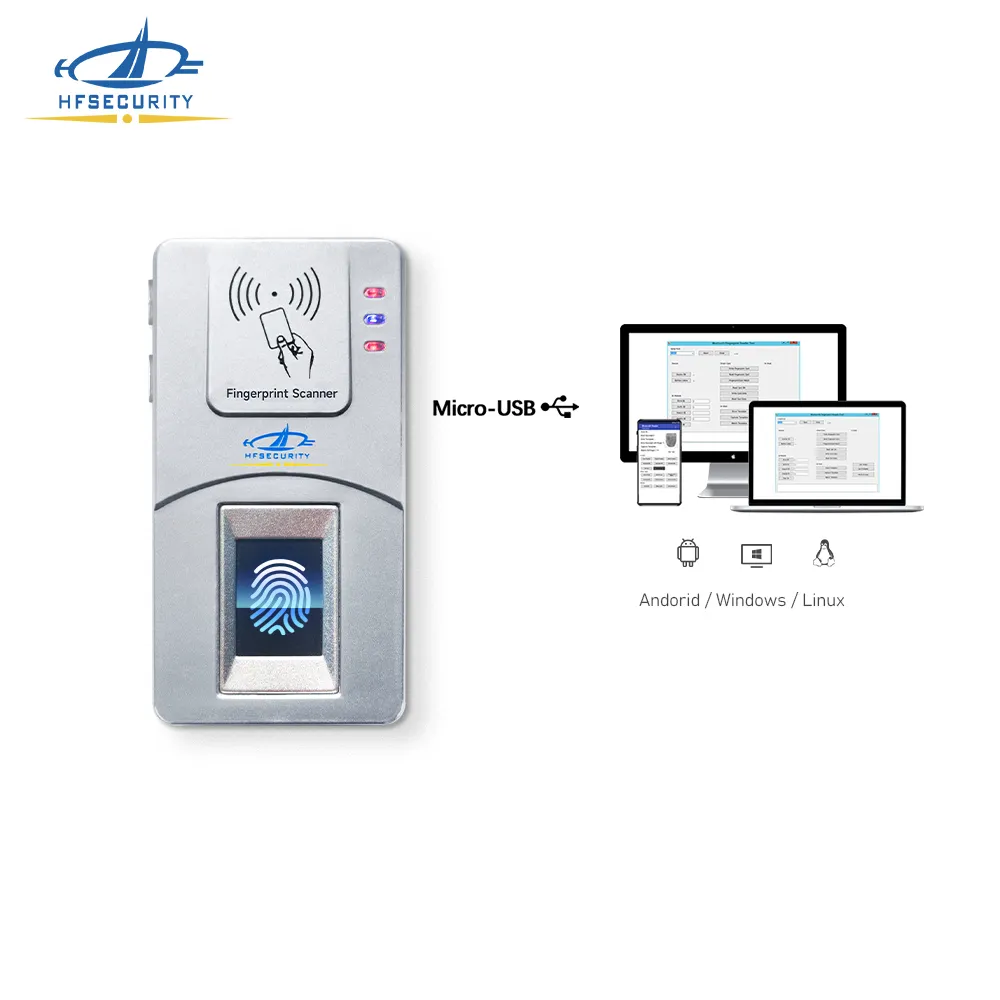 HF7000ดิจิตอล Persona FBI ใบรับรองเซนเซอร์ตรวจจับลายนิ้วมือไบโอเมตริกซ์ Android สำหรับโทรศัพท์