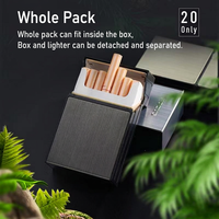 Boîte à briquet électronique portable en métal et plastique, étanche, personnalisée, avec USB, vente en gros par l'usine JX