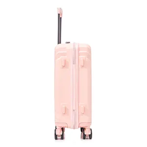 Alta calidad Abs Pink Women Trolley Bags Maleta de viaje 3 piezas Juego de equipaje para niña